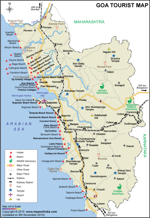 Goa Travel Map